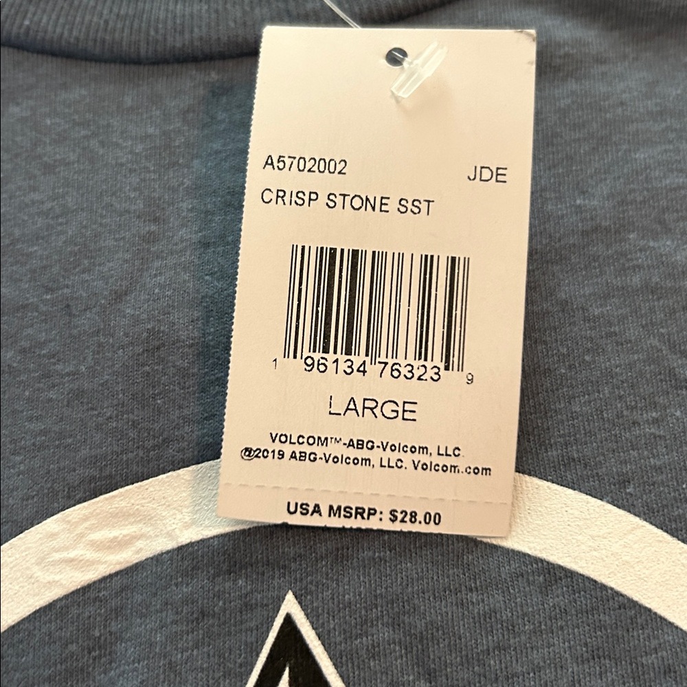 NWT Volcom Slate Blue Logo Tee - Picture 2 of 2